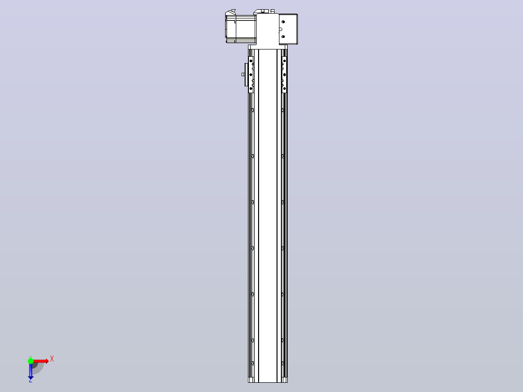 皮带直线轴半封闭可选导轨TPA-HNB-85D-90-L550-LP-C-P20-N3俯视图