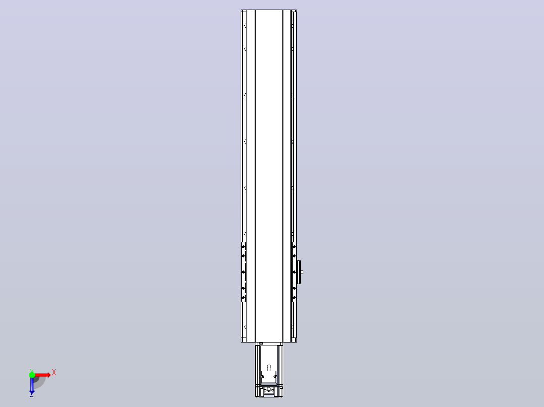 日规模组半封闭丝杆TPA-HNR-120D-1610C-L450-M-C-P40-N3俯视图