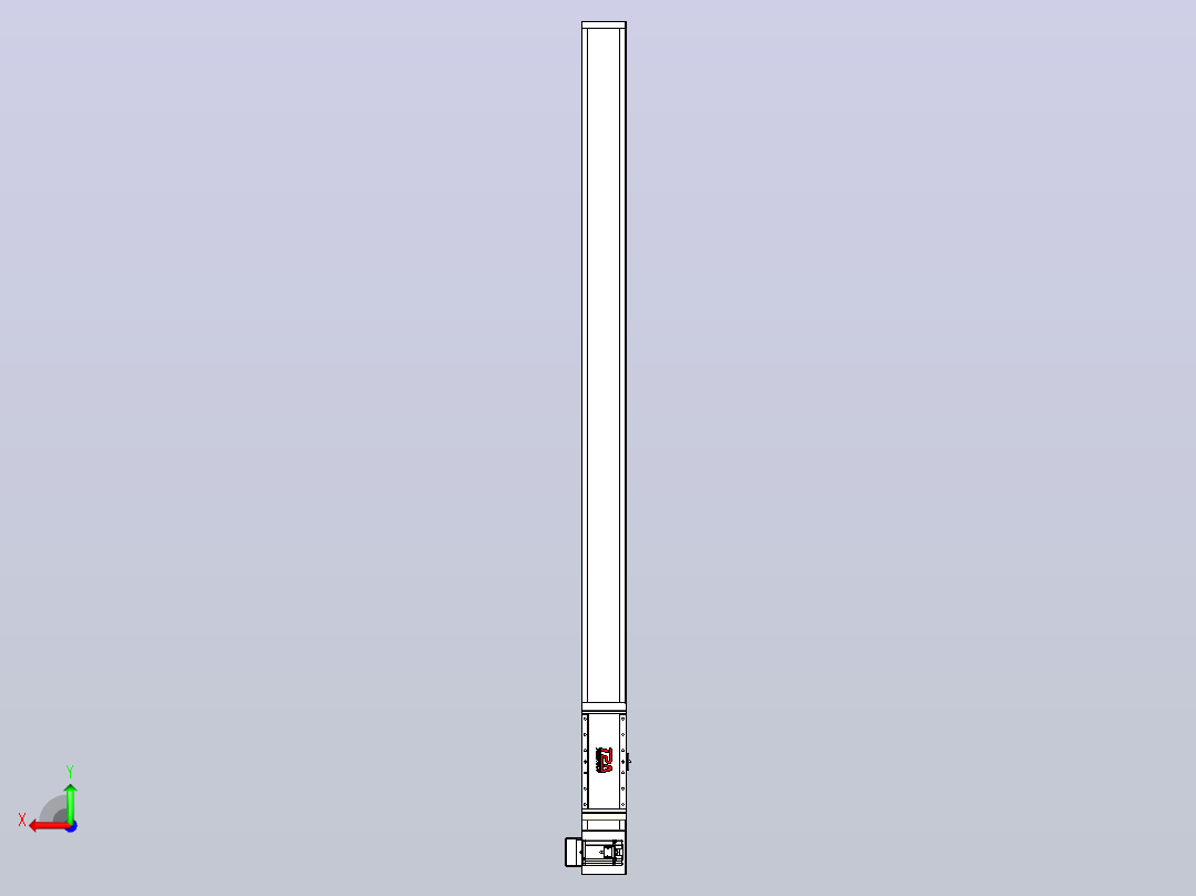 伺服电机集成皮带传动直线执行器TPA-OCB-140-256-L1950-LU-P75-N3后视图