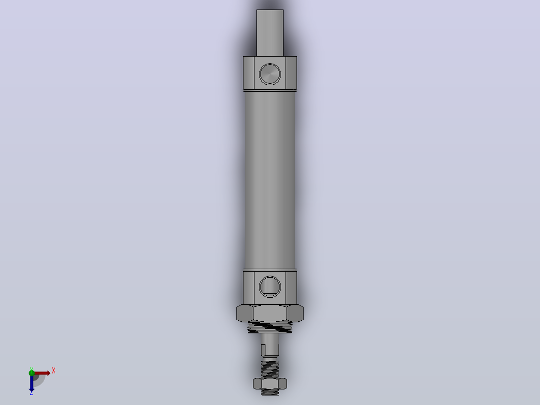 标准型气缸（单作用）HCM2系列[HCM2B32-100S]俯视图