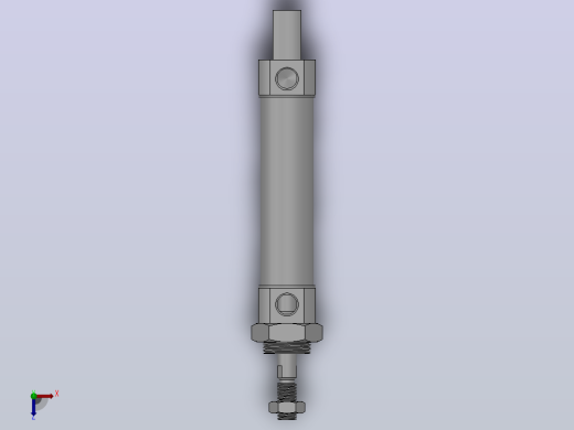 标准型气缸（单作用）HCM2系列[HCM2B32-100S]俯视缩略图