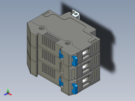 NRT28-32X 3P熔断器-底座三维模型202011
