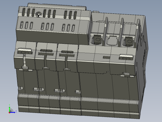 NBPLE-63 3P剩余电流动作断路器三维模型202010左视缩略图
