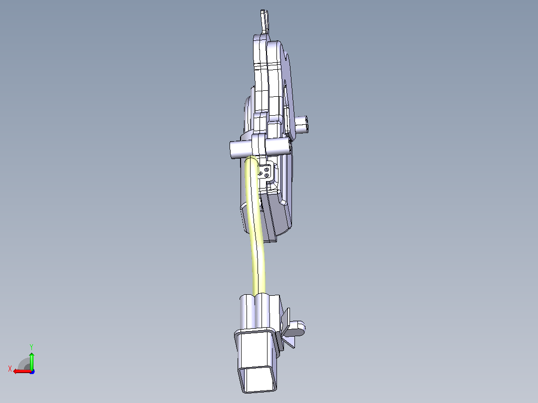 汽车前门闭锁器3D 1696770后视图