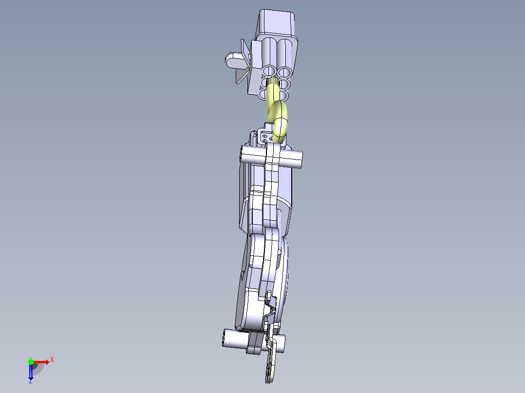 汽车前门闭锁器3D 1696770俯视图