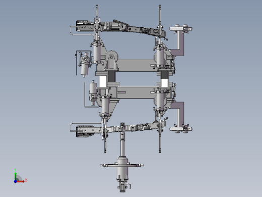 汽车左_右前纵梁前段总成30焊装夹具前视缩略图