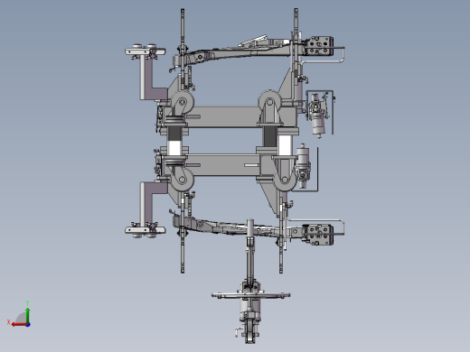 汽车左_右前纵梁前段总成30焊装夹具后视缩略图