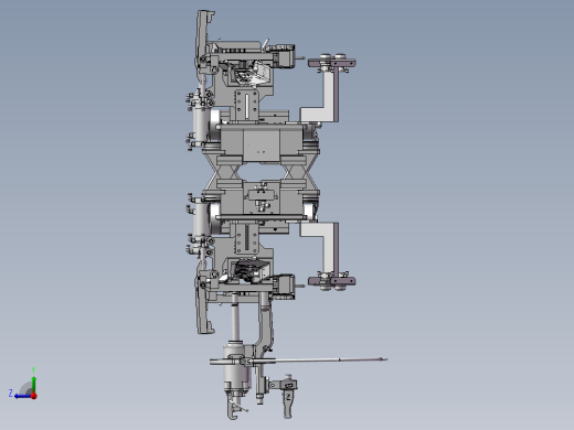 汽车左_右前纵梁前段总成30焊装夹具右视缩略图