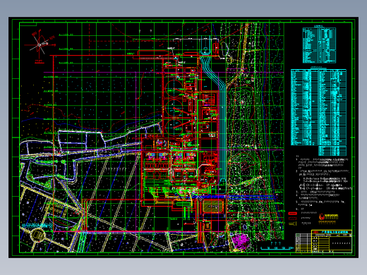 汕尾发电厂一期1.2号机组厂区总平面布置图