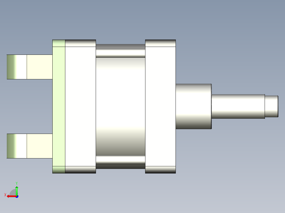 恒一SC系列双耳CB型气缸后视图