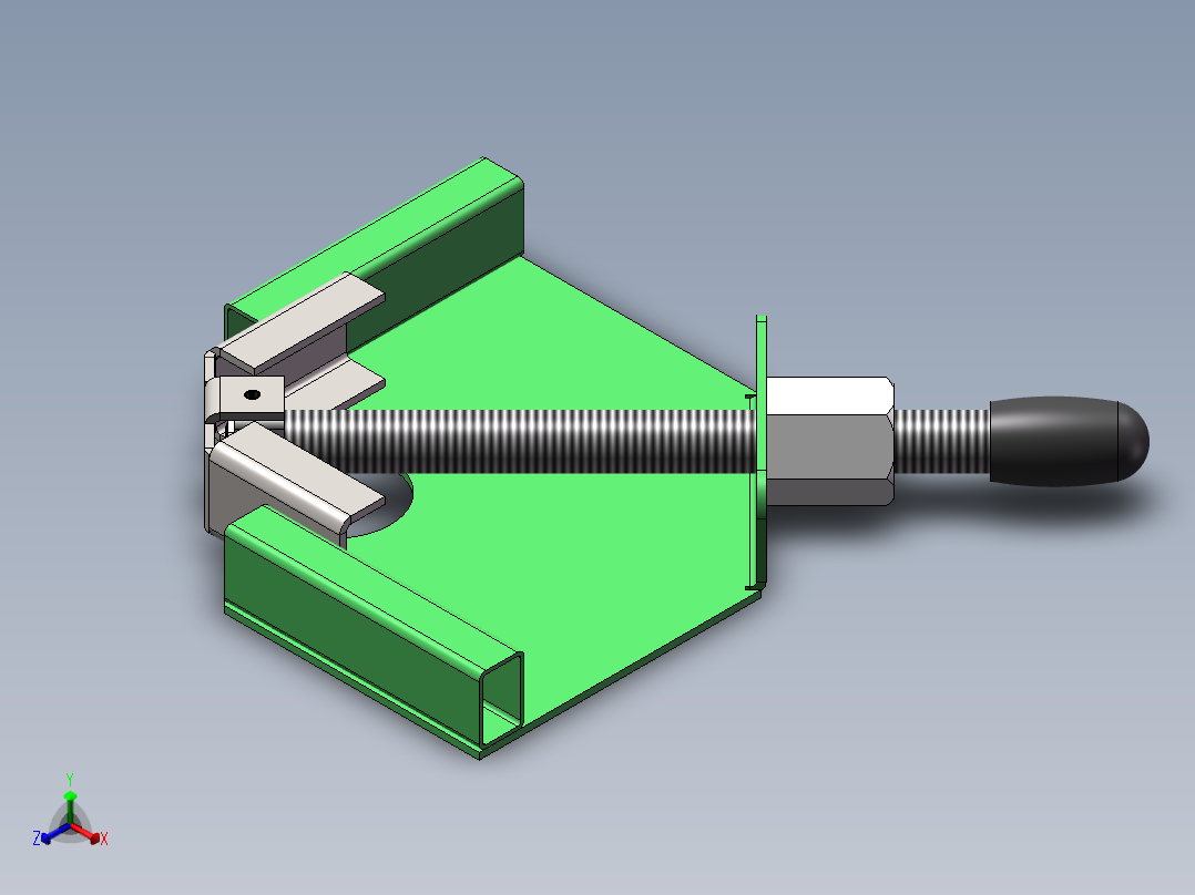 直角夹 90度固定夹、型材焊接器、型材直角焊接器正等轴测图