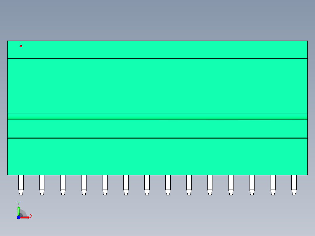 DEGSON 15EDG 系列 3.5mm 插拔式接线端子 FullPack-15EDGVT-3.5-28P-14-00AH前视图