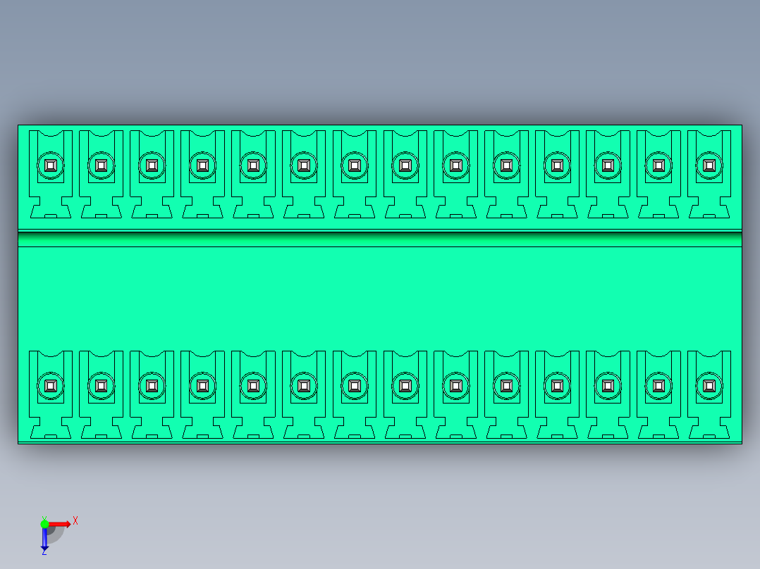 DEGSON 15EDG 系列 3.5mm 插拔式接线端子 FullPack-15EDGVT-3.5-28P-14-00AH俯视图