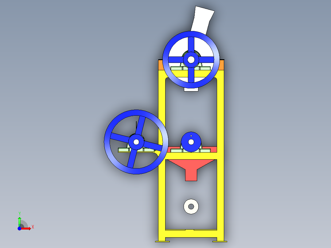 麦穗脱粒机前视图