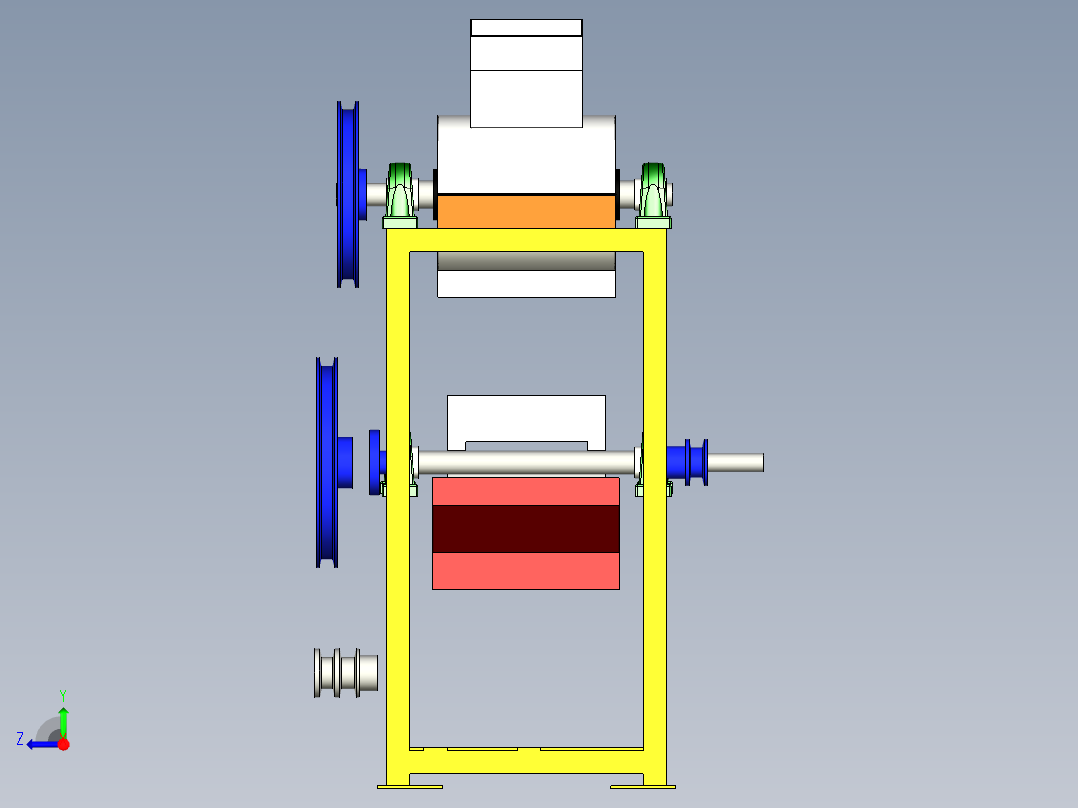 麦穗脱粒机右视图