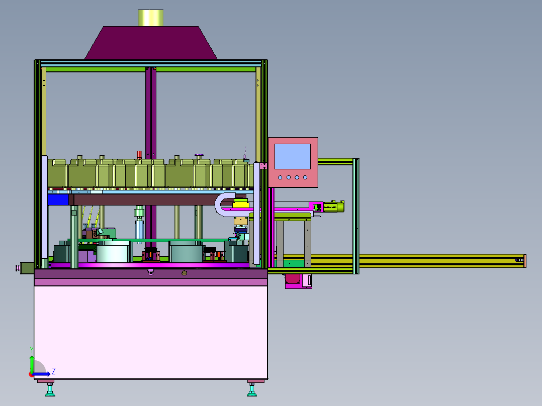 集成电路板生产用自动焊接机器左视图