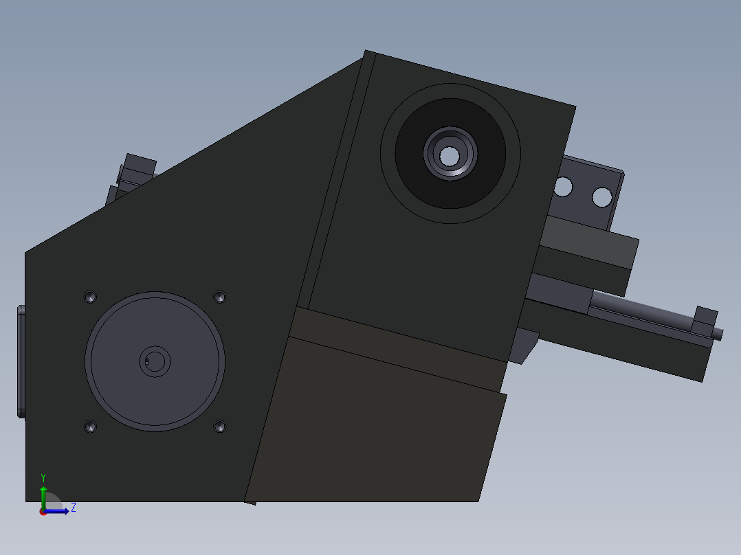 174数控车床系列之小形状系数车床左视图