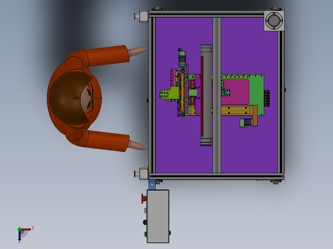 MD线圈焊接机俯视图
