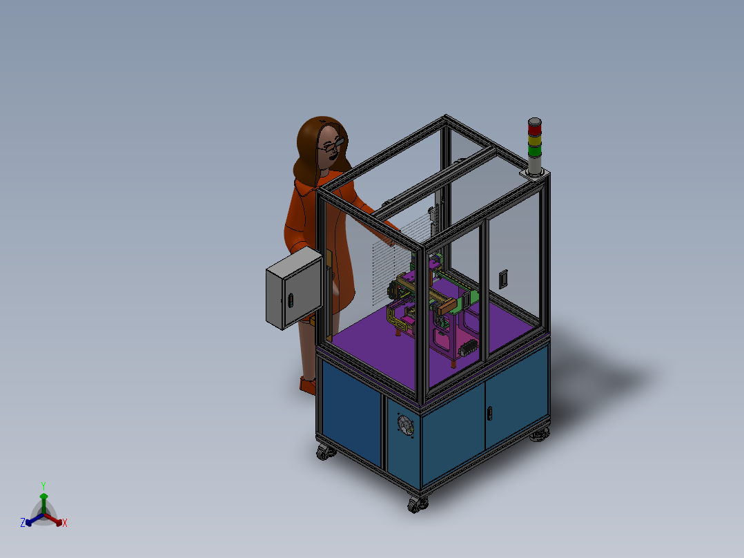 MD线圈焊接机正等轴测图