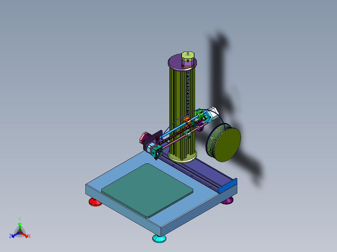 悬臂架构3d打印机