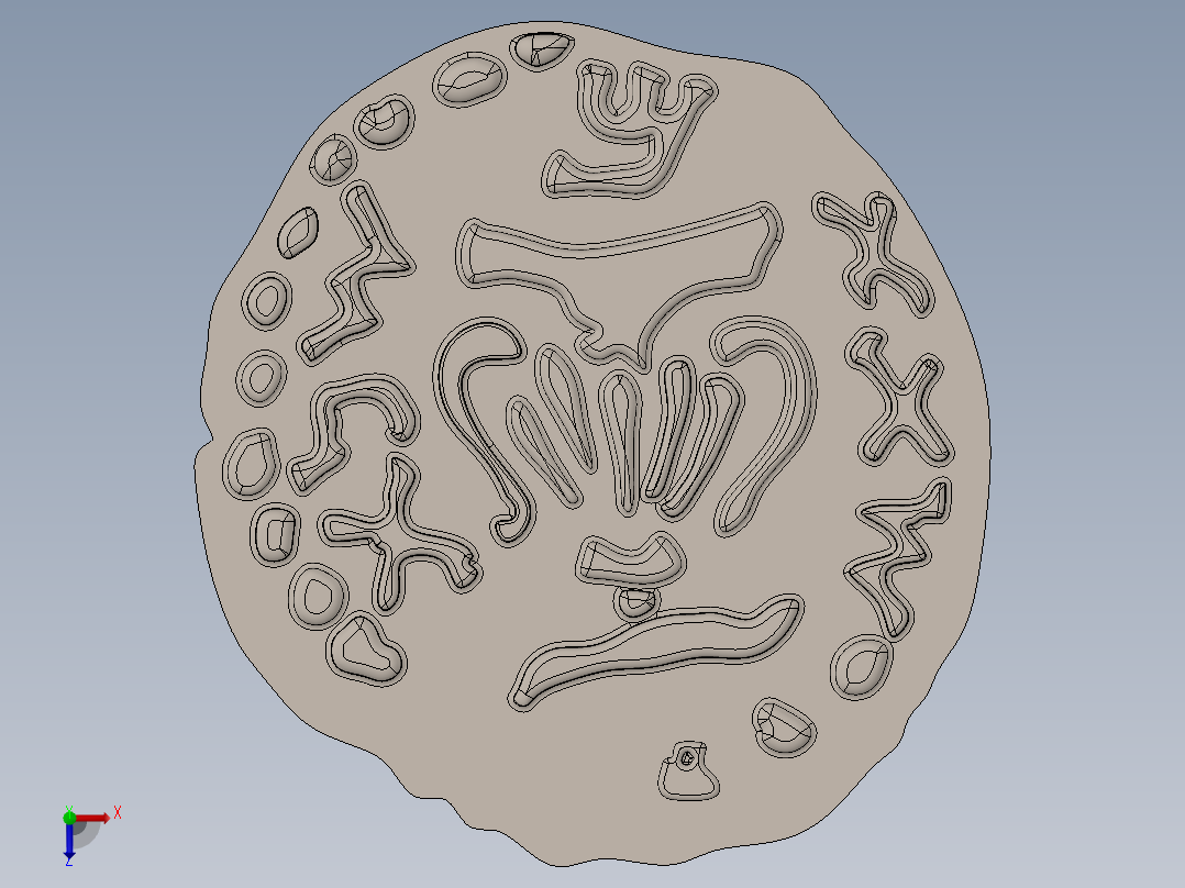 古老的硬币俯视图