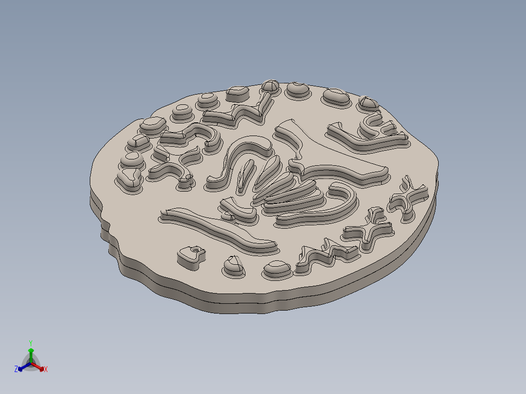 古老的硬币正等轴测图