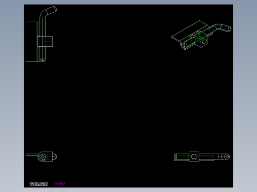 梢型鉸鏈PLH568-2D多系列多零件图纸模型