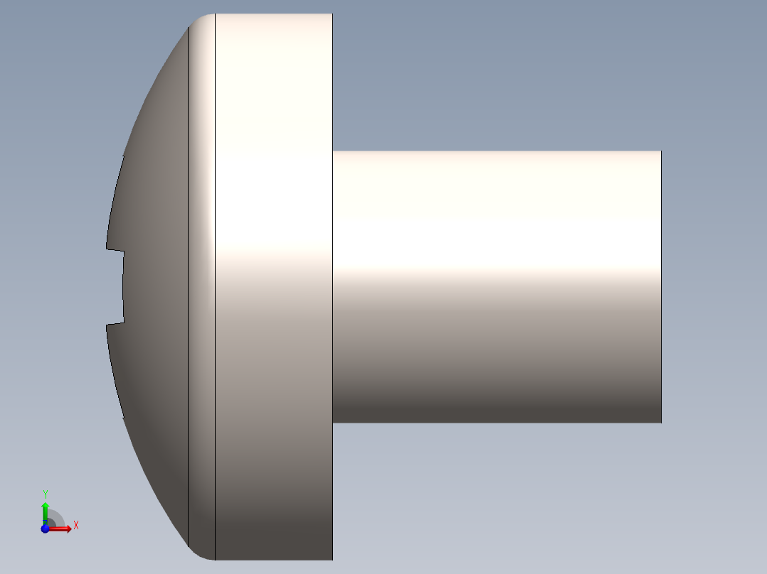 螺丝 M2.5 十字盘头-M2.5 x 3 Screw head.SLDPRT前视图