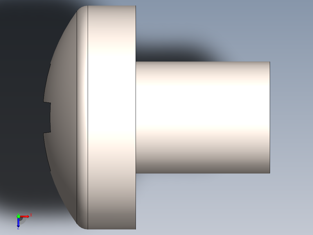 螺丝 M2.5 十字盘头-M2.5 x 3 Screw head.SLDPRT俯视图