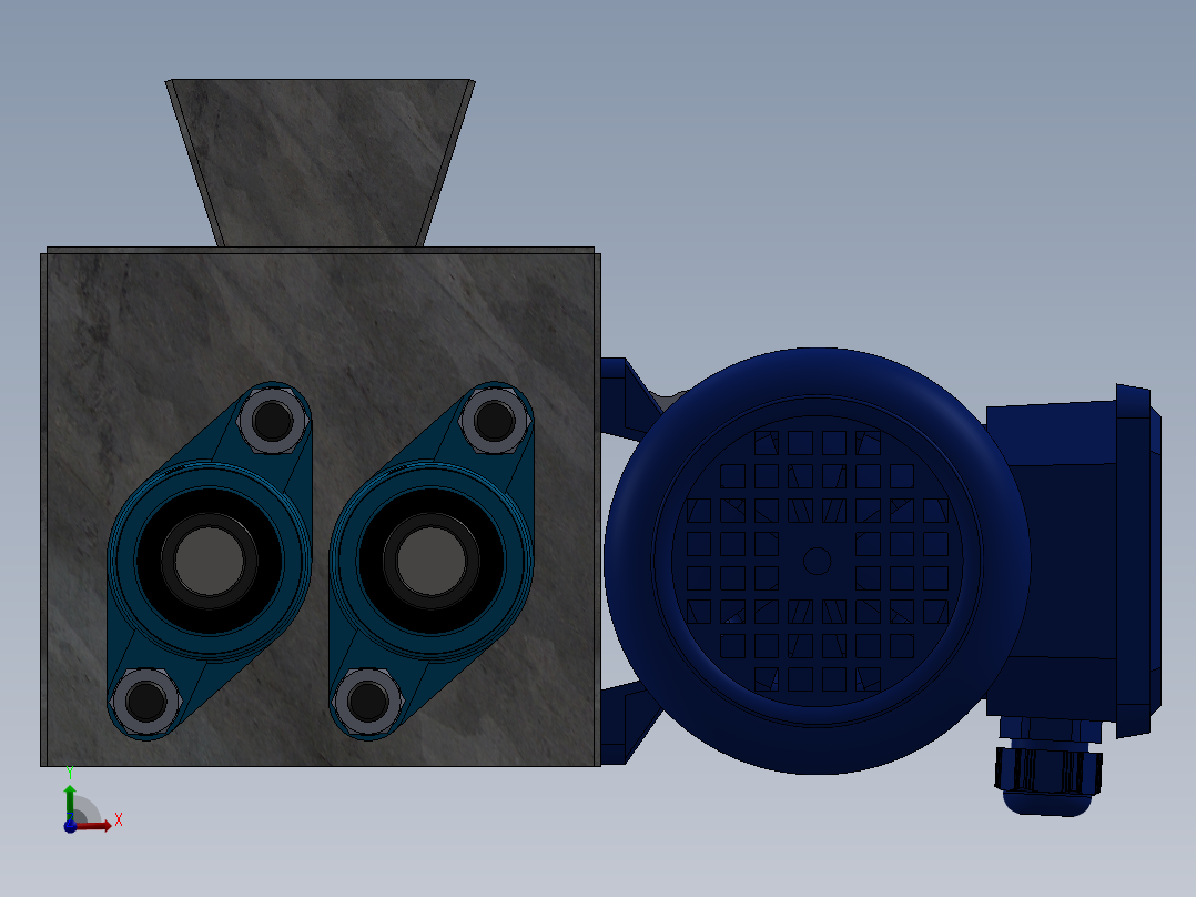 破碎机设计后视图