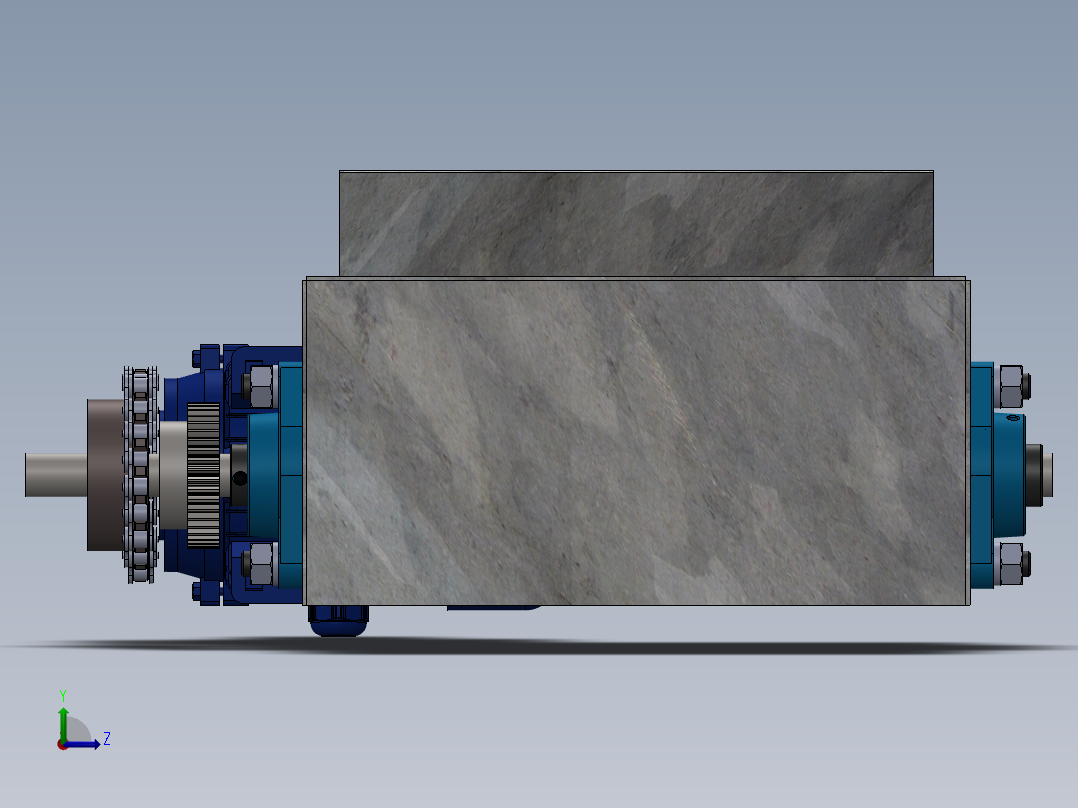 破碎机设计右视图