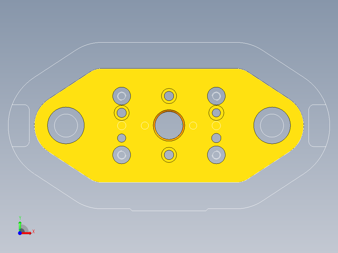 指针冲孔落料复合模（CAD图+UG三维）前视图