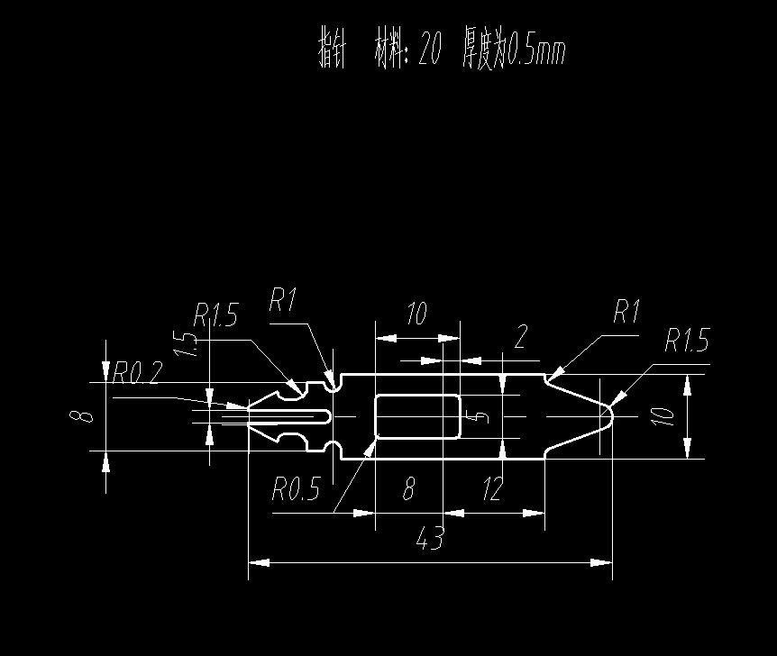 指针冲孔落料复合模（CAD图+UG三维）