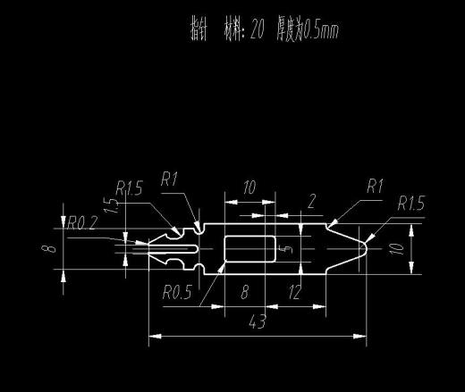 指针冲孔落料复合模（CAD图+UG三维）缩略图