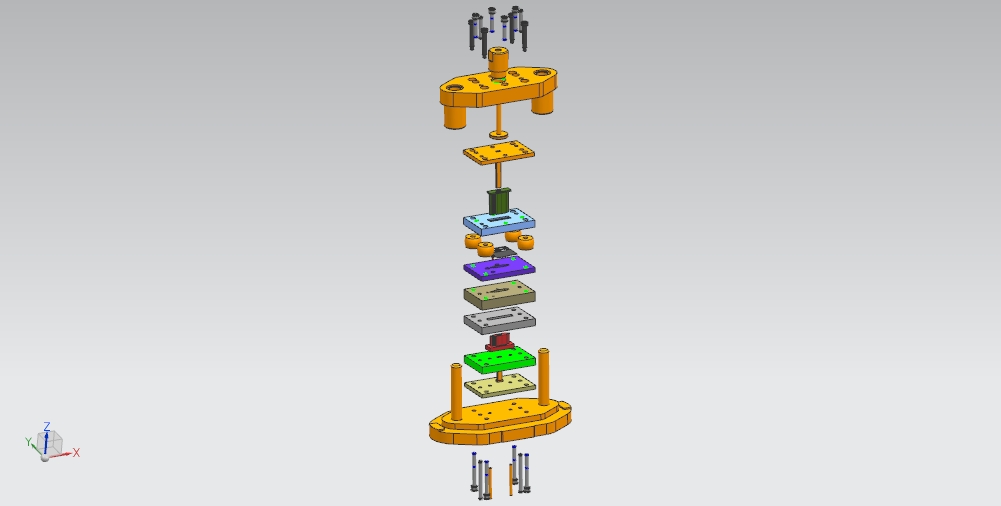 指针冲孔落料复合模（CAD图+UG三维）