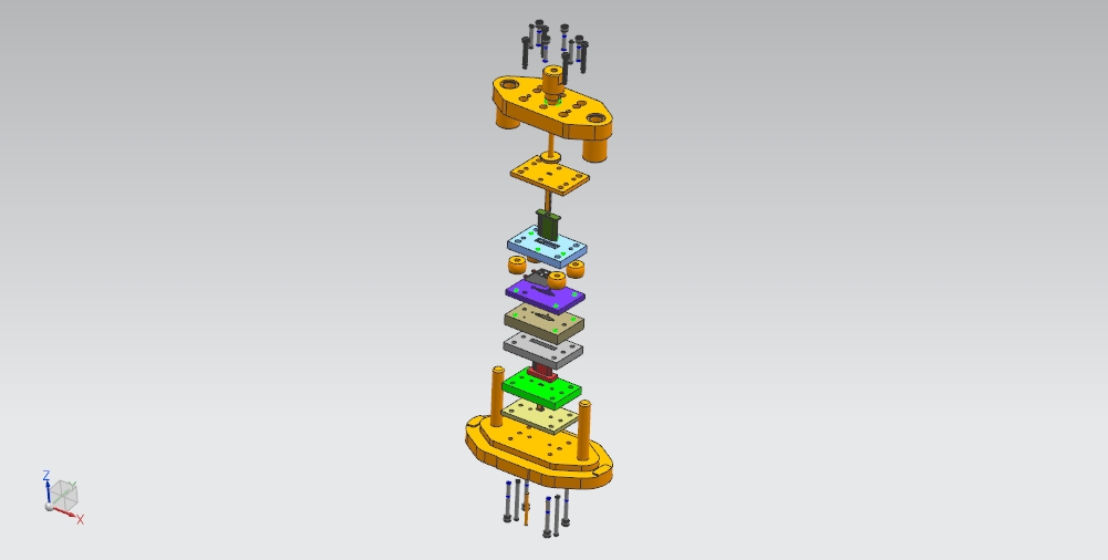 指针冲孔落料复合模（CAD图+UG三维）