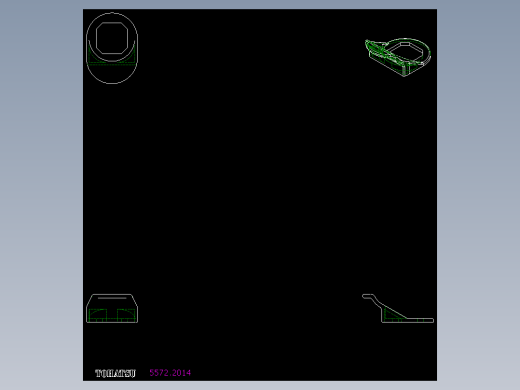 鎖(內六角型)5572-2D多系列多零件图纸模型