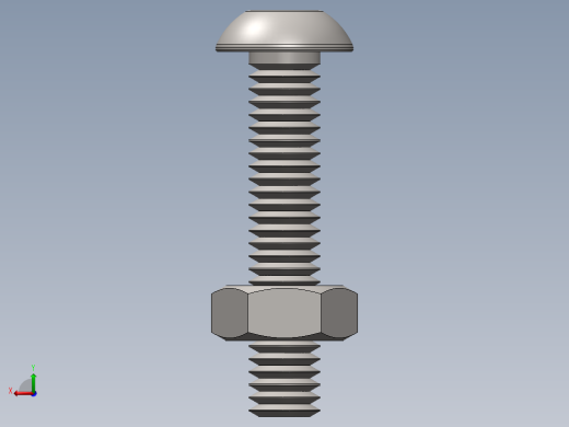 紧固件-M4 Stainless Round Head后视缩略图