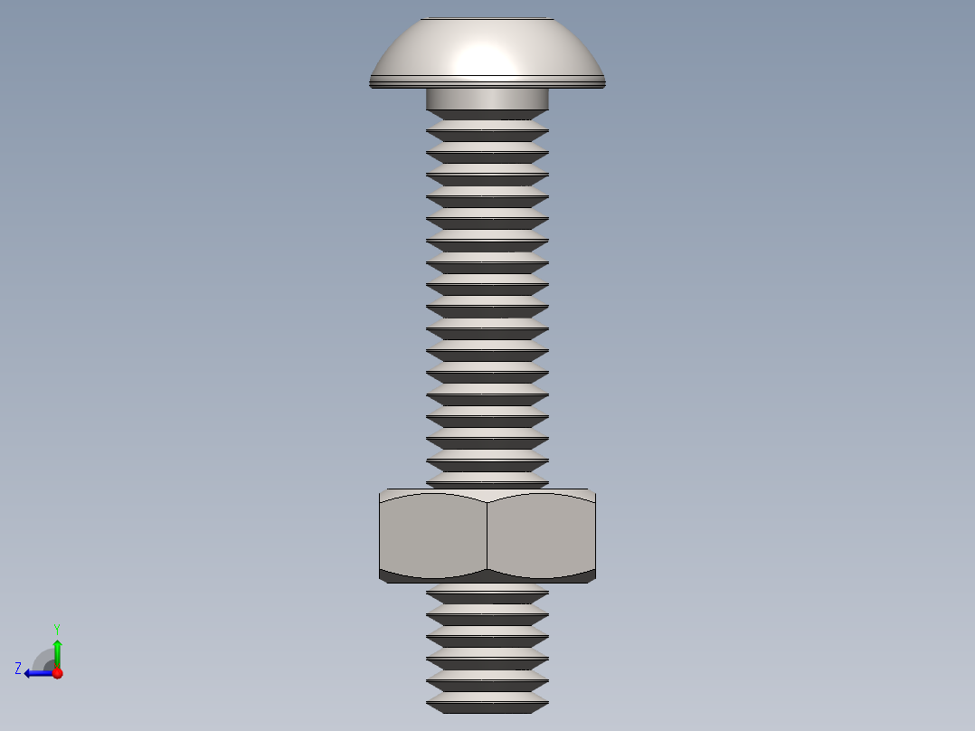 紧固件-M4 Stainless Round Head右视图