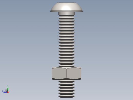 紧固件-M4 Stainless Round Head右视缩略图