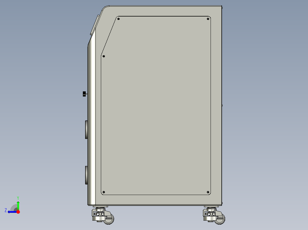 氮气发生器机箱右视图