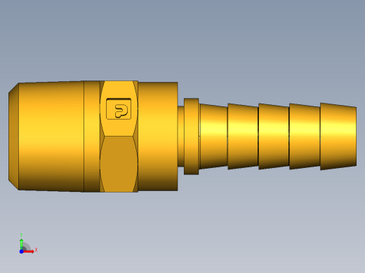 倒齿式工业管接头Male Swivel Hose Barb 125HBLSV-6-6前视缩略图