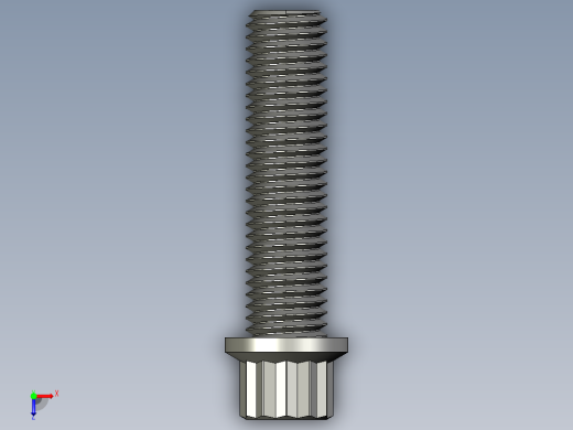 1_4in-28法兰头螺钉-1-4in-28 1long 12-point screws.STEP俯视缩略图