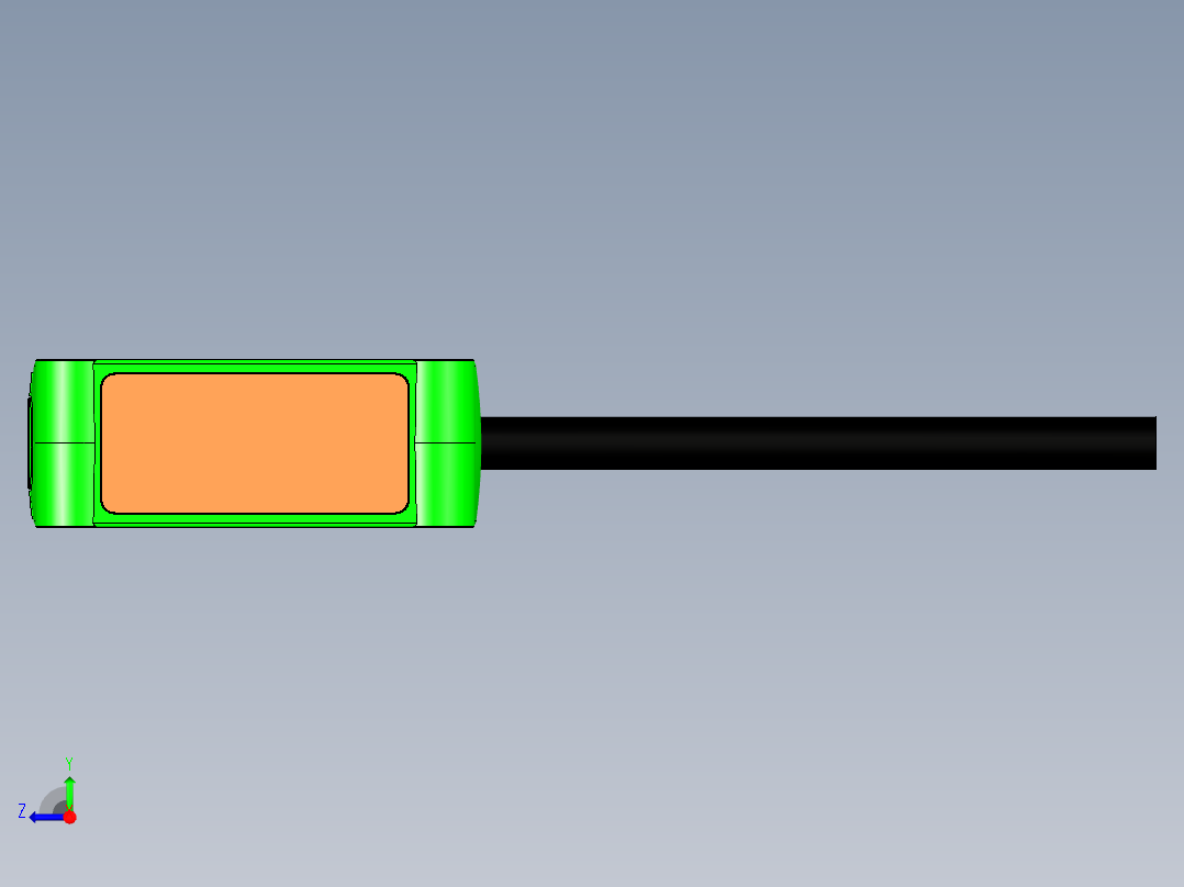 光电_激光传感器LS201-BG右视图