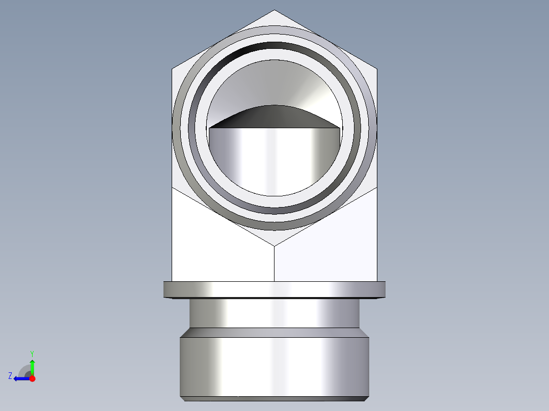 卡套式工业通用硬管接头EO_Male_stud_elbow_WE28LR71X右视图