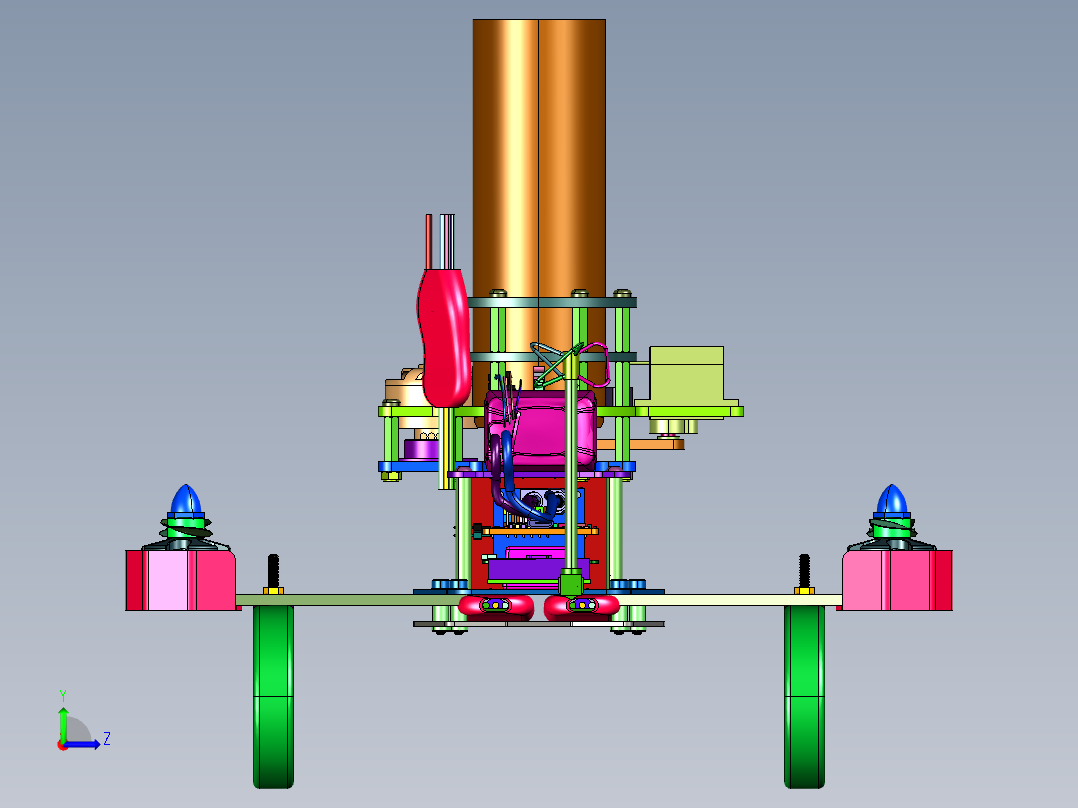 涡流发射器无人机左视图