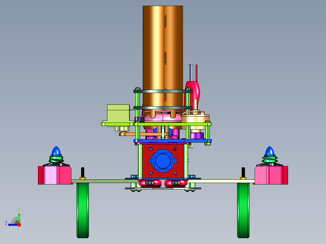 涡流发射器无人机右视图