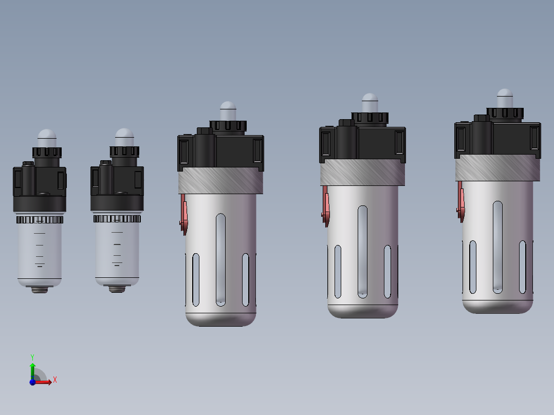 油雾器AL与BL系列5款前视图