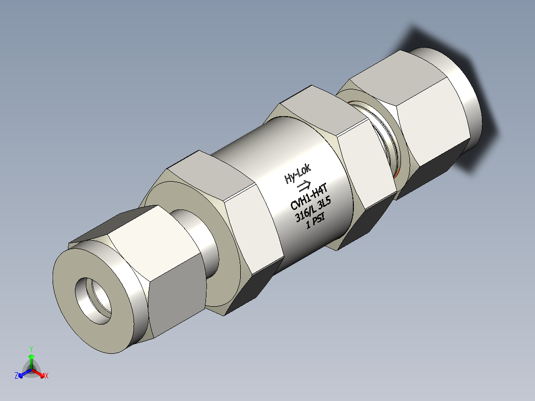 700H系列高压紧凑型止回阀主视图