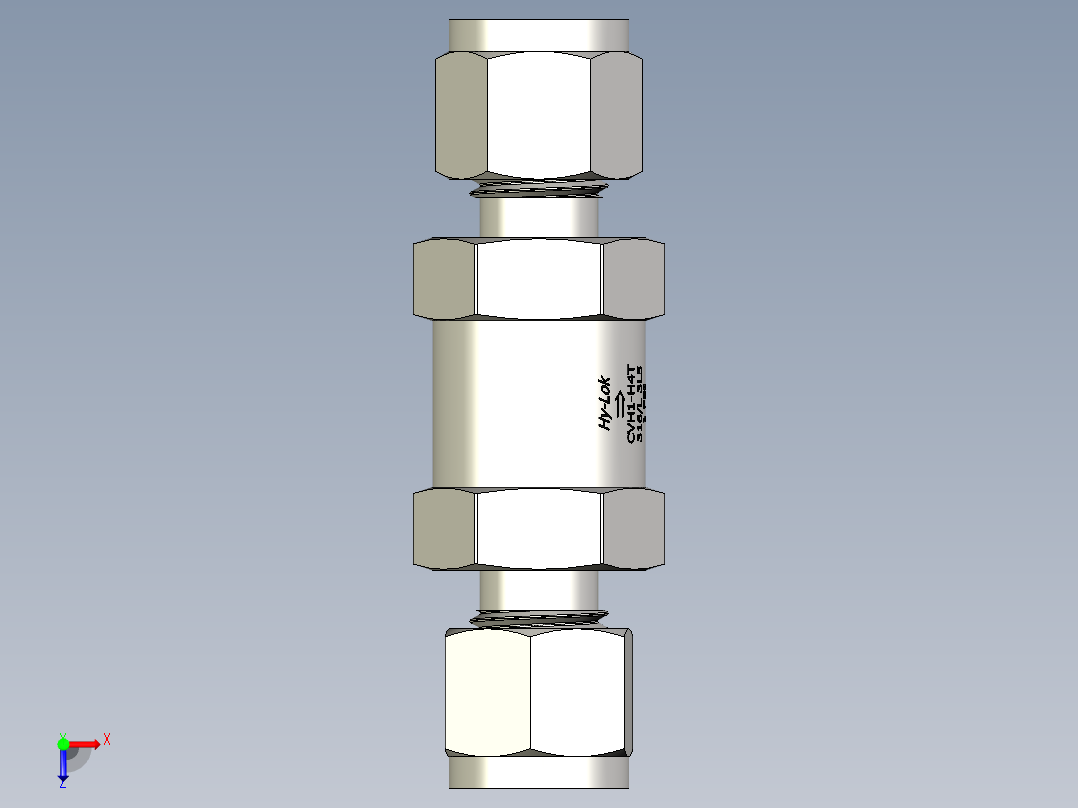 700H系列高压紧凑型止回阀俯视图